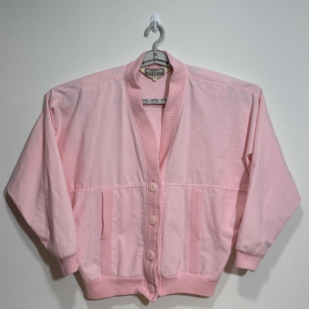 Vintage New Departures Pink Cardigan Jacket 80's Retro Button Up Women's M